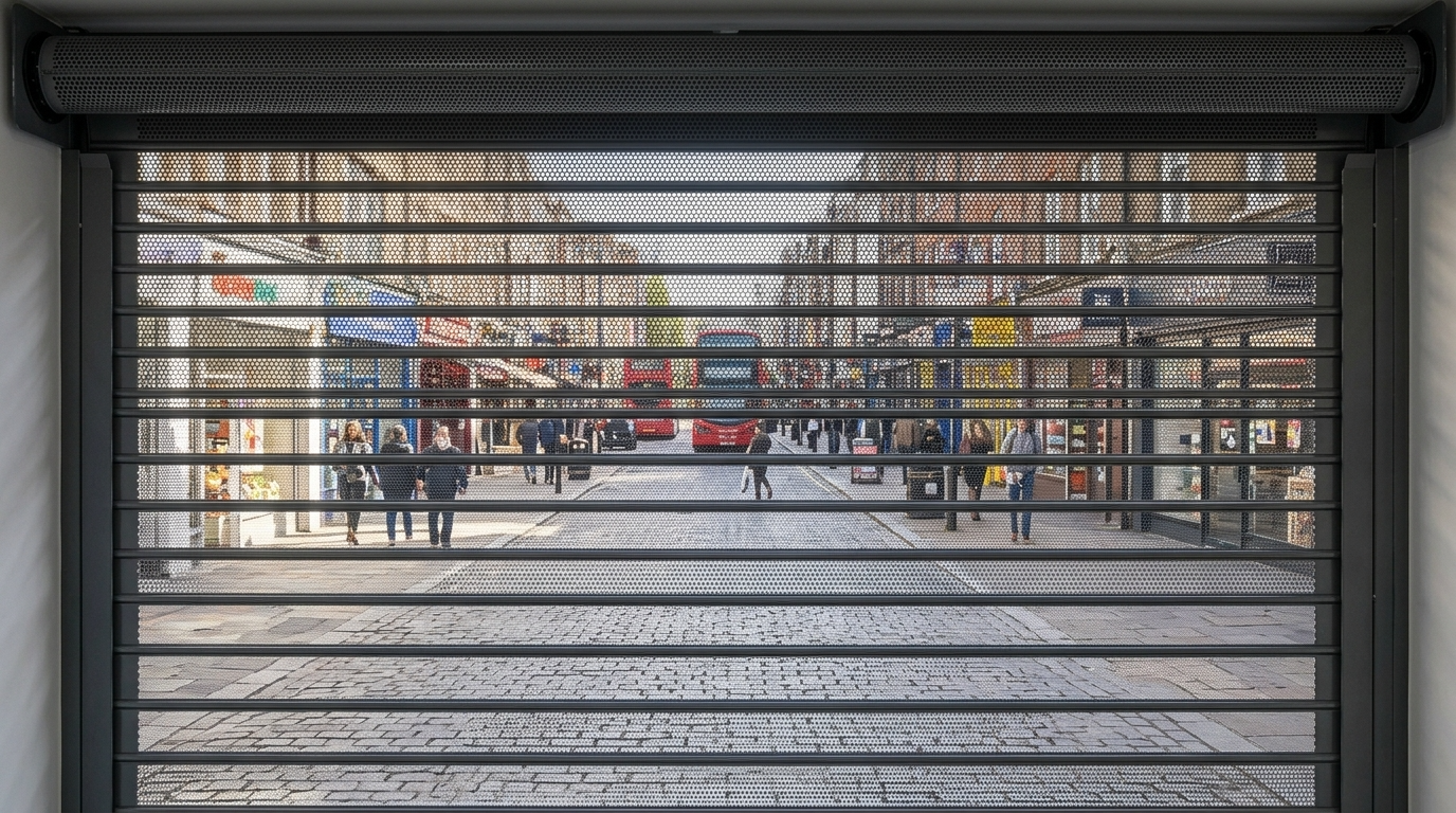Perforated Roller Shutters for Retail Shops