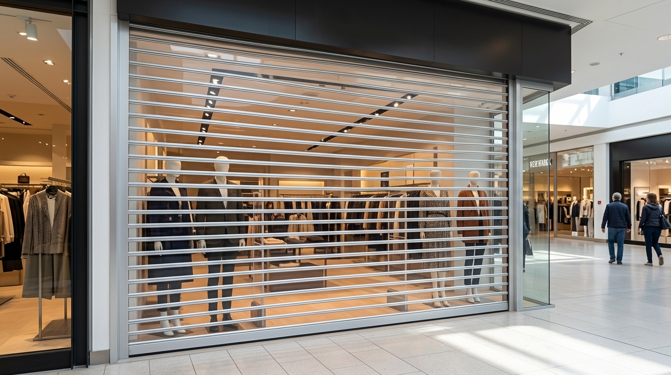 Transparent Roller Shutters for Shopping Centres