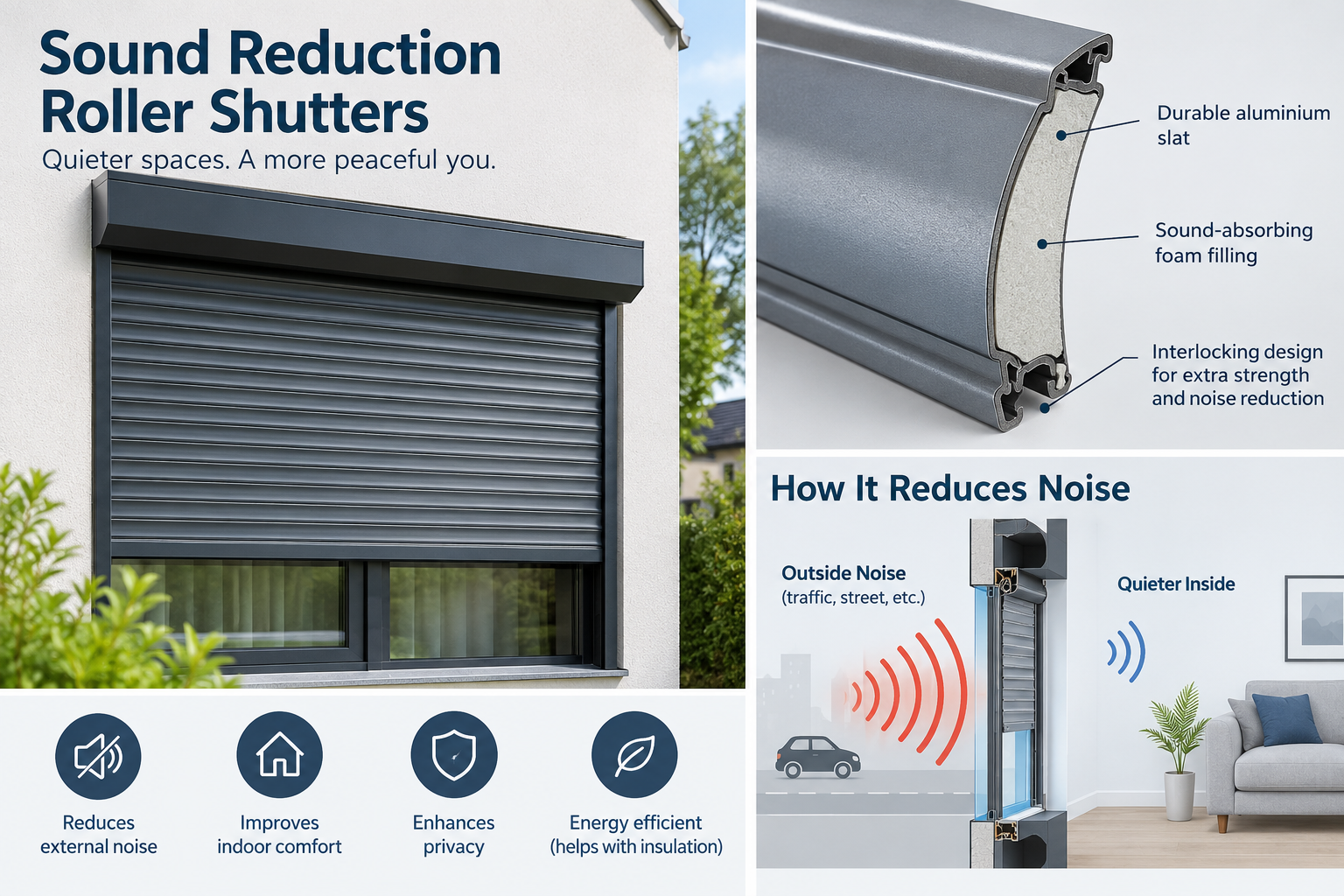 Sound Reduction Roller Shutters