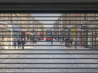 Perforated Roller Shutters for Retail Shops Perforated Roller Shutters for Retail Shops